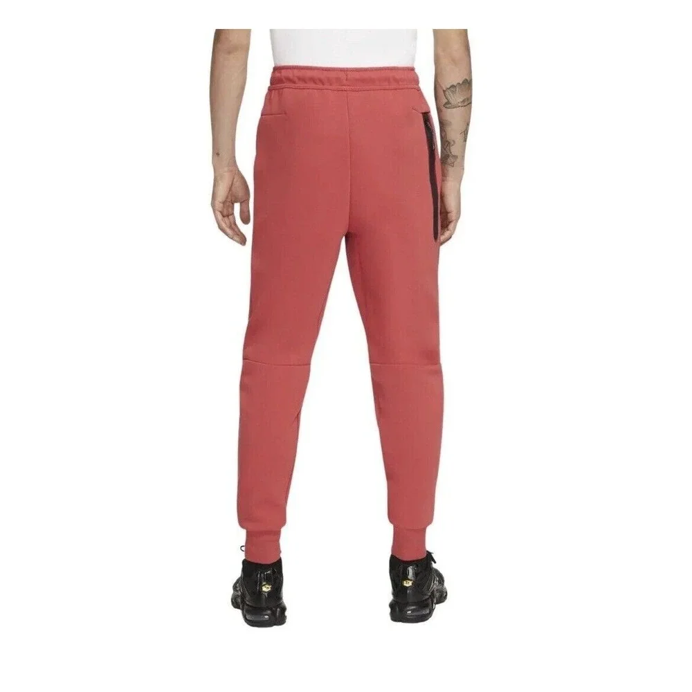 Nike Tech Fleece Jogger Pants Sweatpants Red Orange CU4495-662 Men's Sz Large